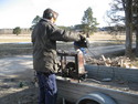 Johan processing wood.